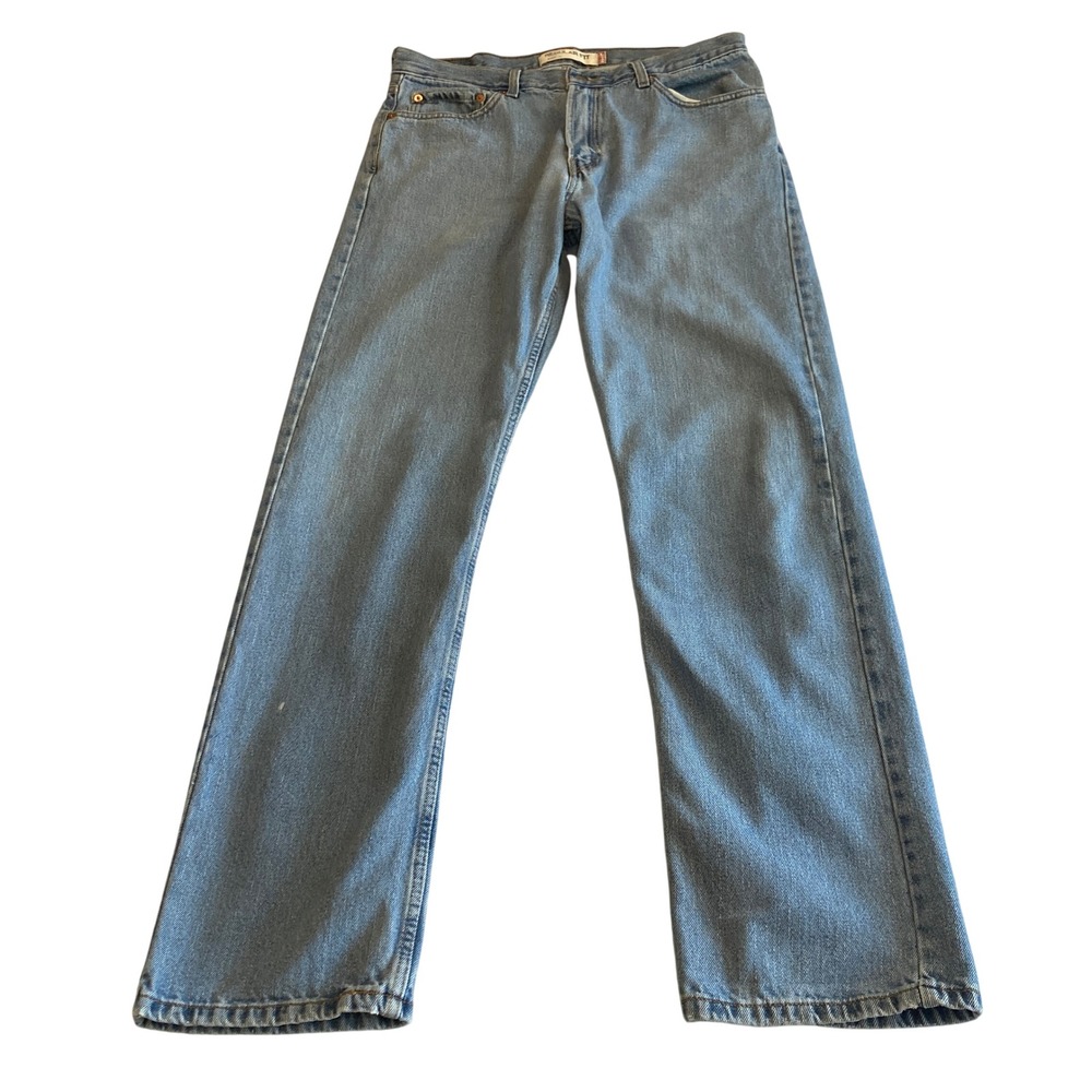 Levis 505 Jeans Regular Fit Men 33x34 (Fit 34x33) Straight Medium Wash 2000s Y2K